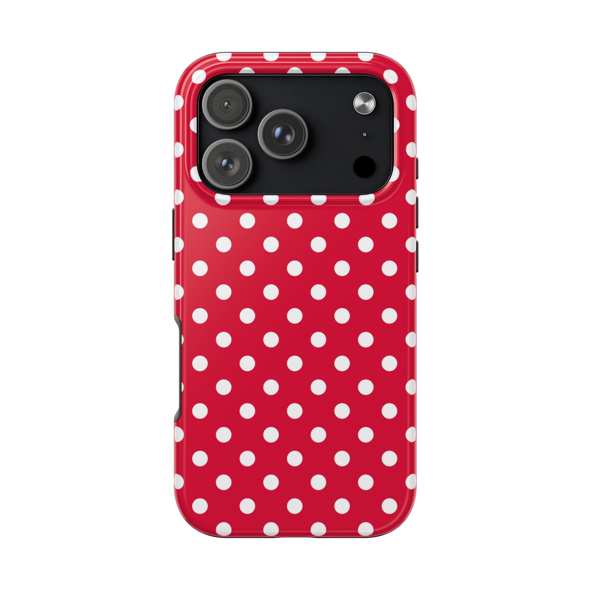 Red & White Polka Dot Tough Phone Cases