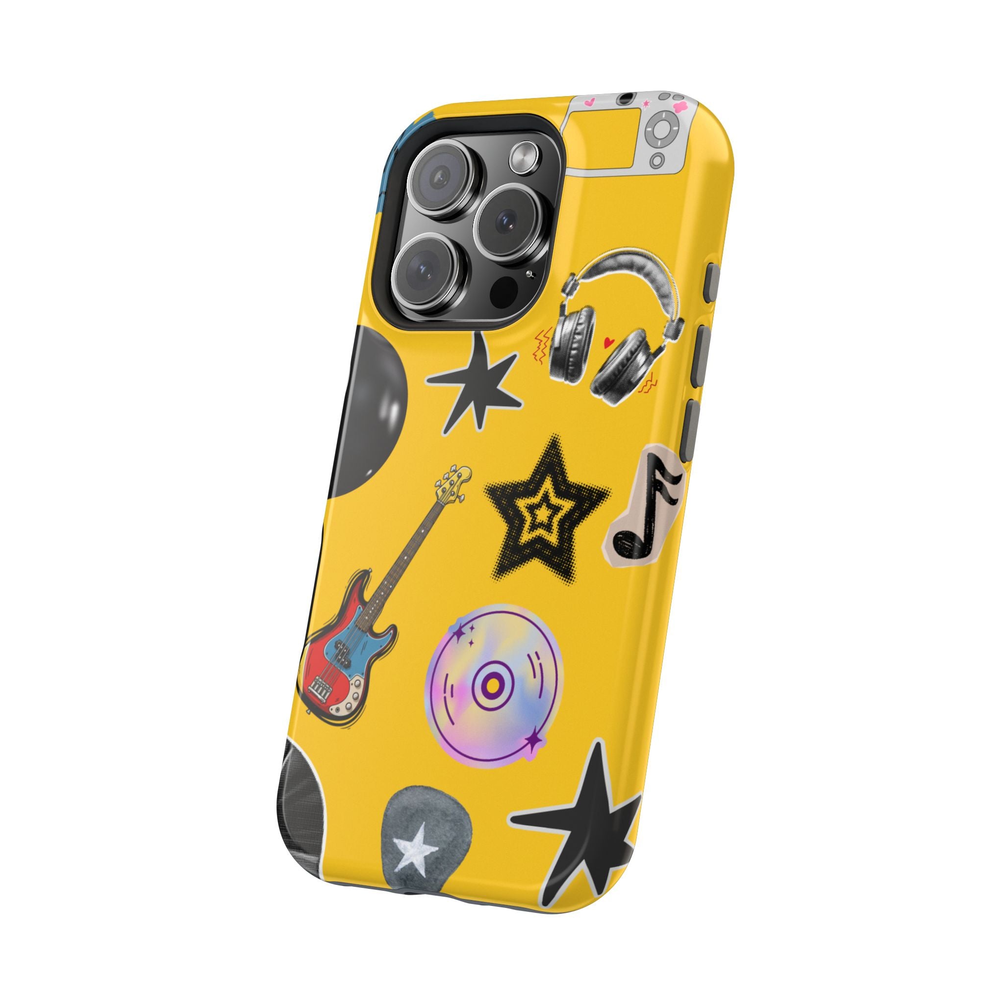 Yellow Music Icons MagSafe Phone Case