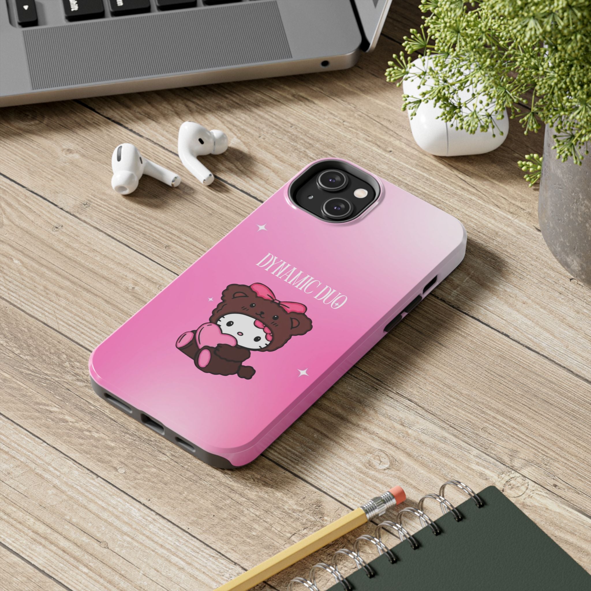 Brown 'Dynamic Duo' Part 2 Cute Bear Tough Phone Case