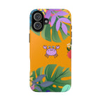 Tropical Floral Crab Tough Phone Case