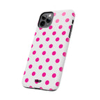 Pink & White Polka Dot Tough Phone Case