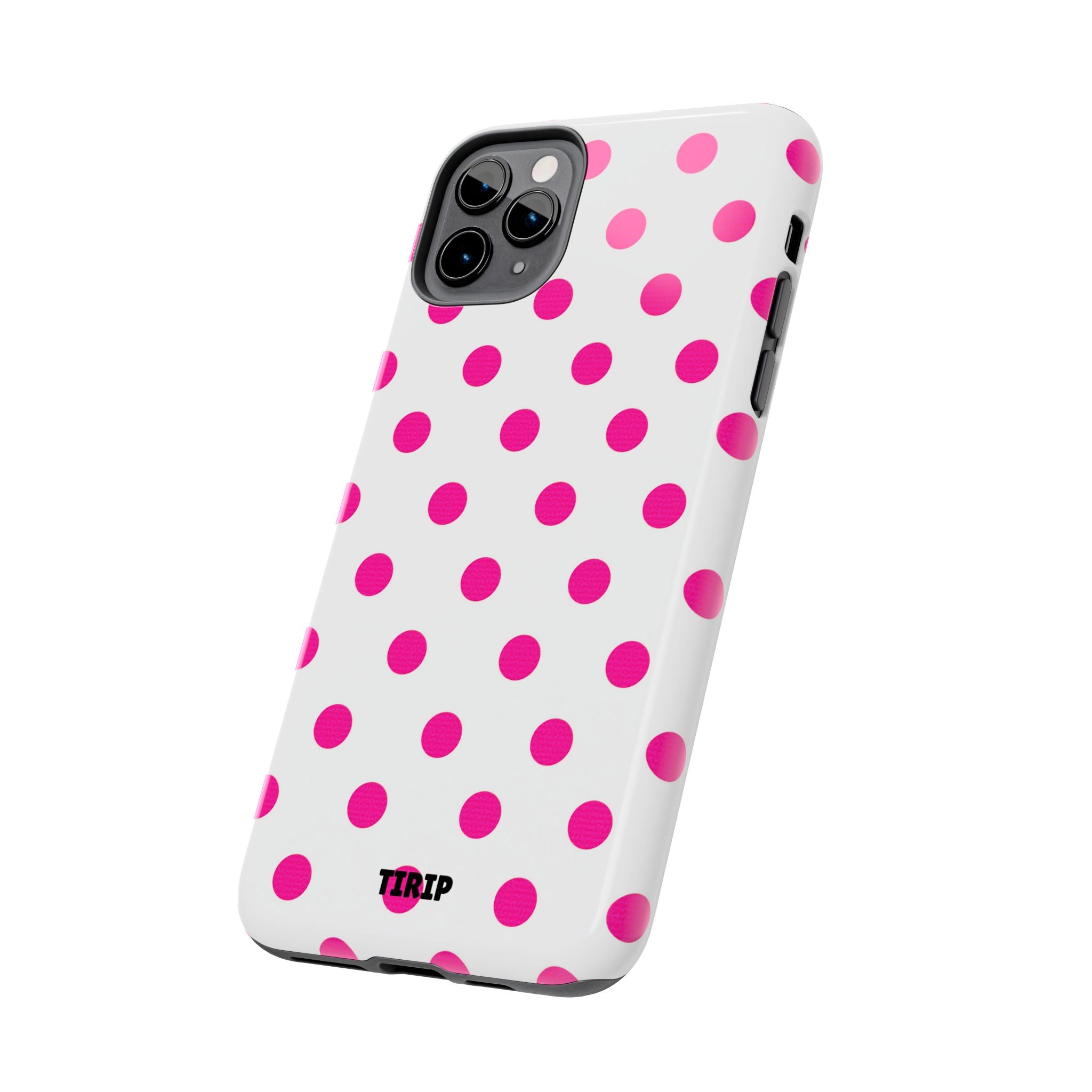 Pink & White Polka Dot Tough Phone Case