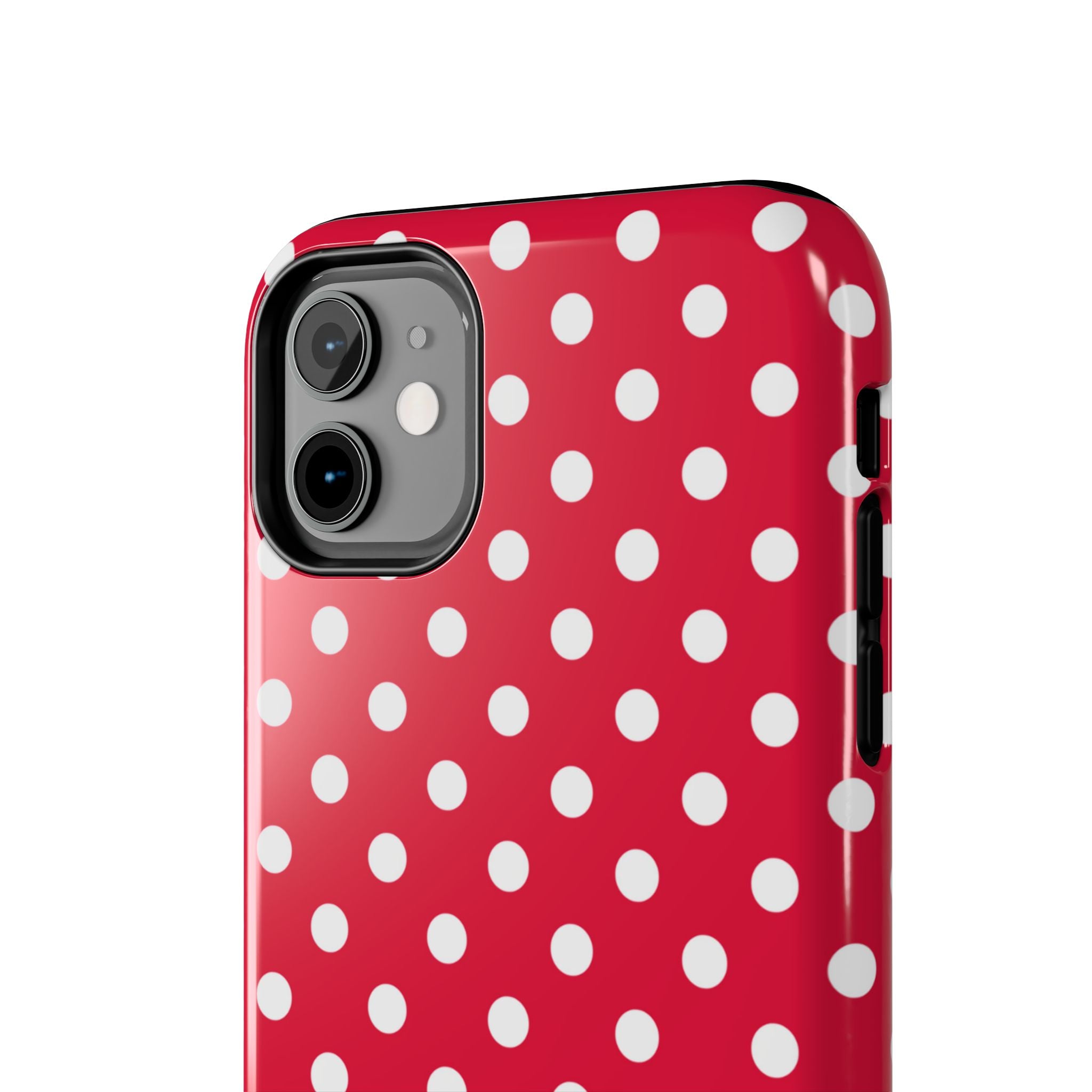 Red & White Polka Dot Tough Phone Cases