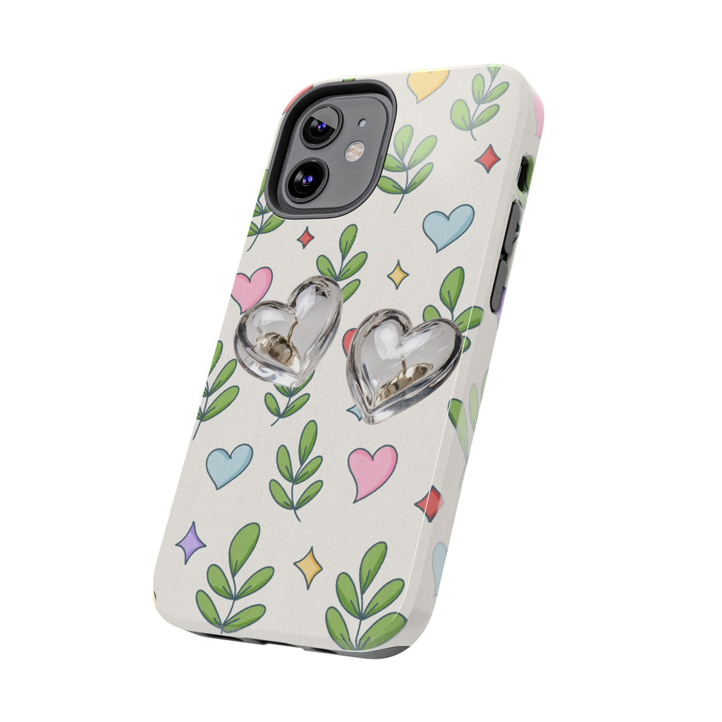 Floral Hearts Tough Phone Case