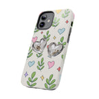 Floral Hearts Tough Phone Case