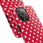 Red & White Polka Dot Tough Phone Cases