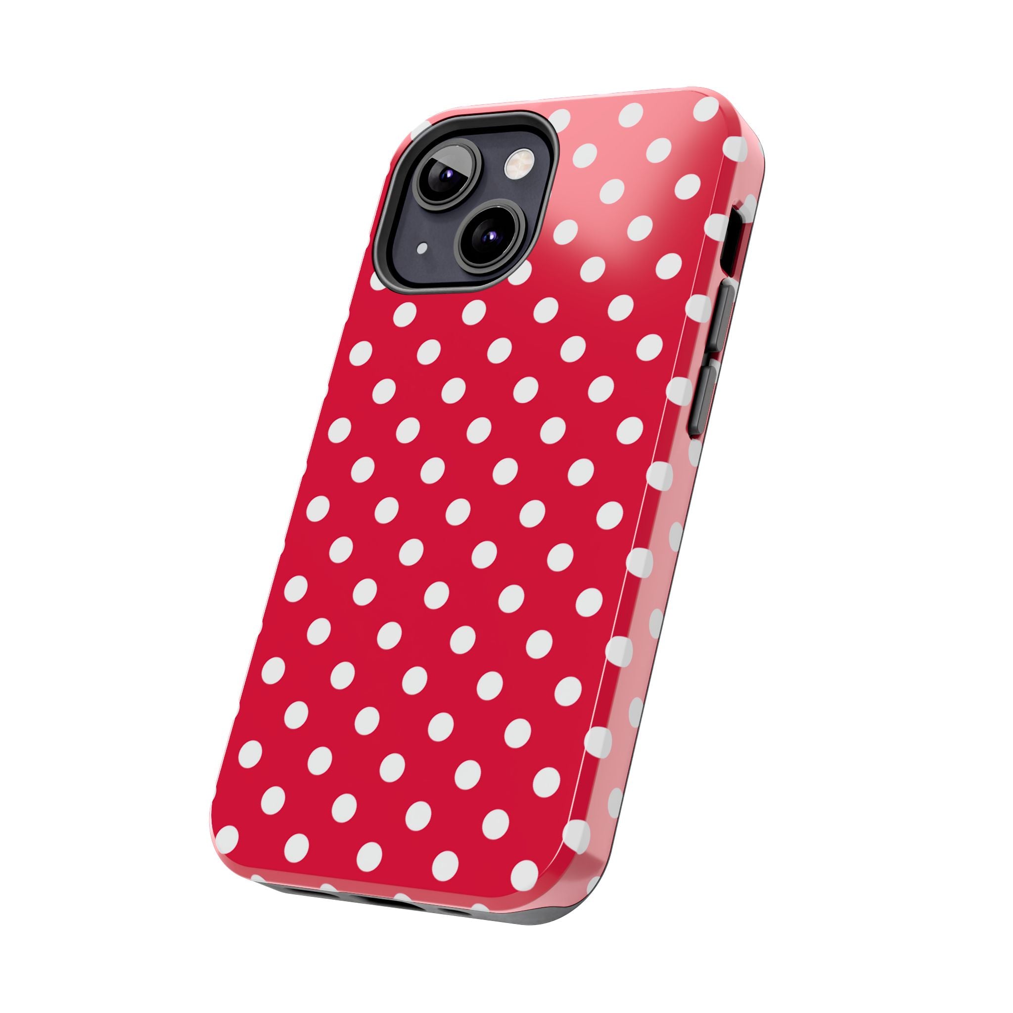 Red & White Polka Dot Tough Phone Cases