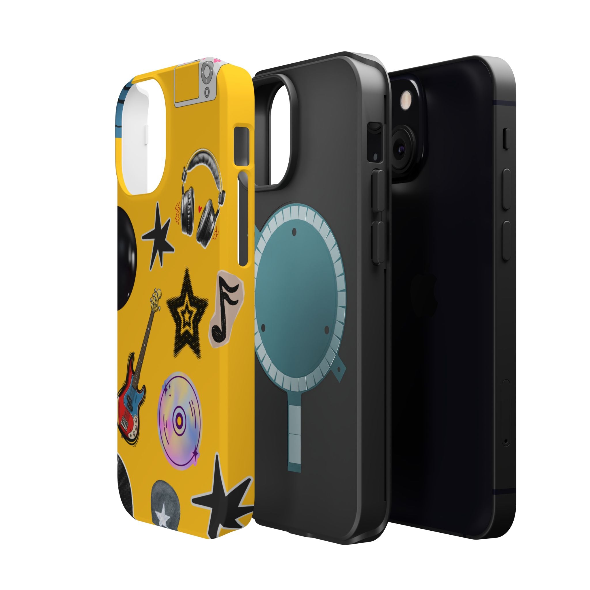 Yellow Music Icons MagSafe Phone Case