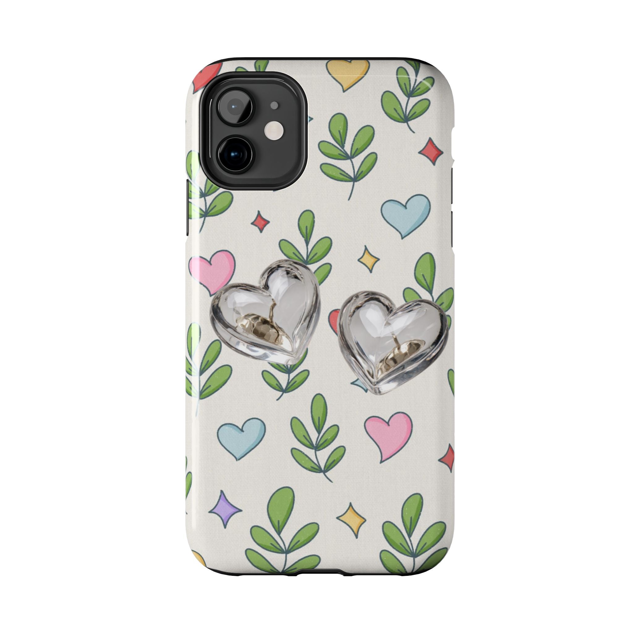 Floral Hearts Tough Phone Case