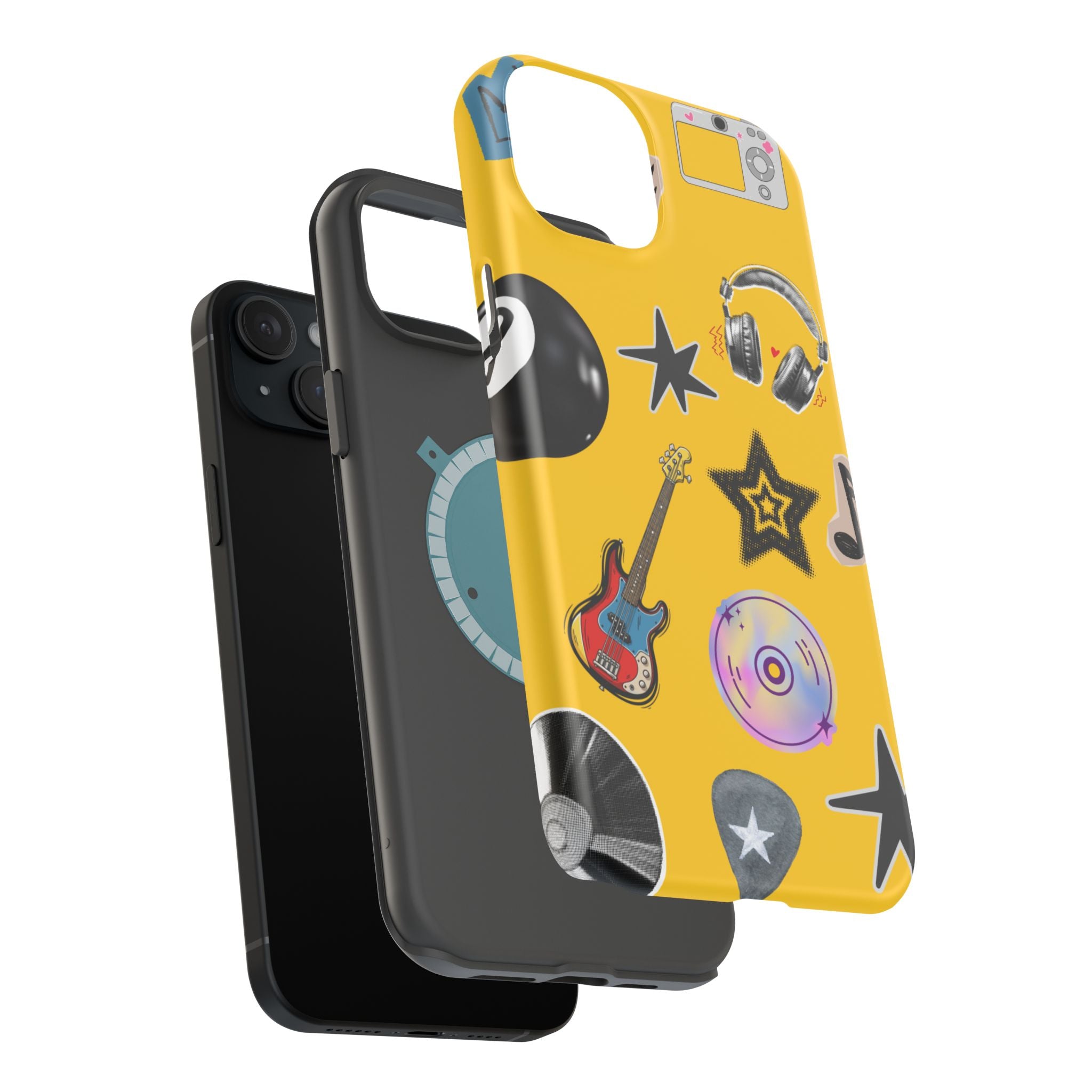 Yellow Music Icons MagSafe Phone Case