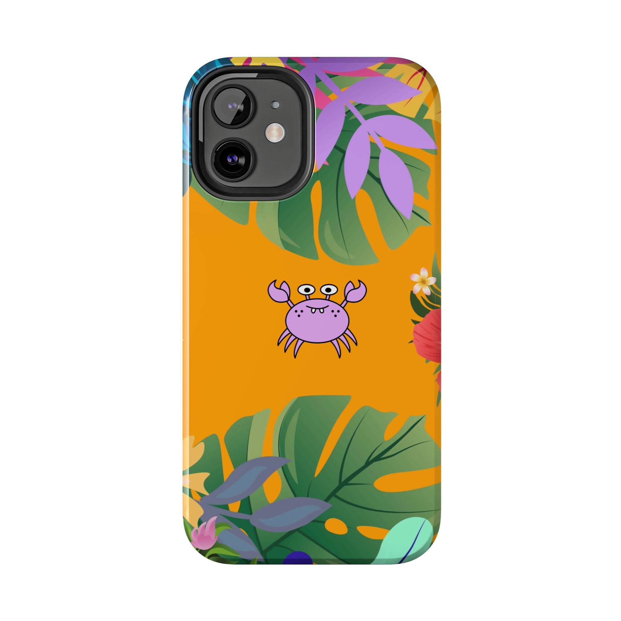 Tropical Floral Crab Tough Phone Case