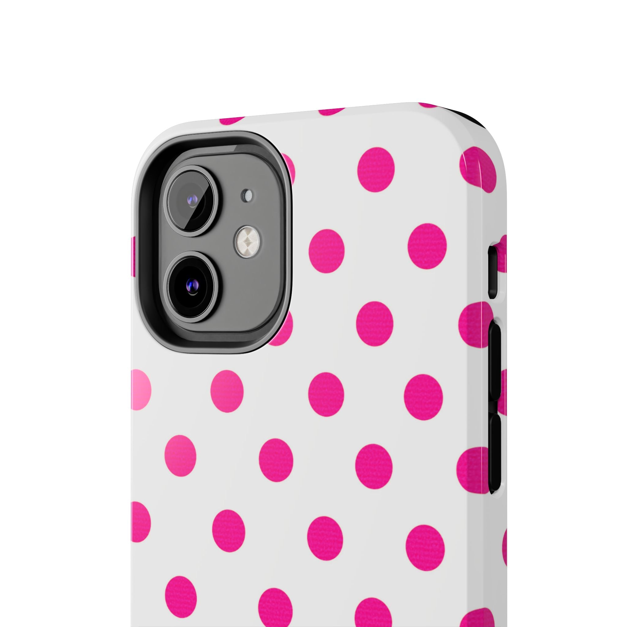 Pink & White Polka Dot Tough Phone Case