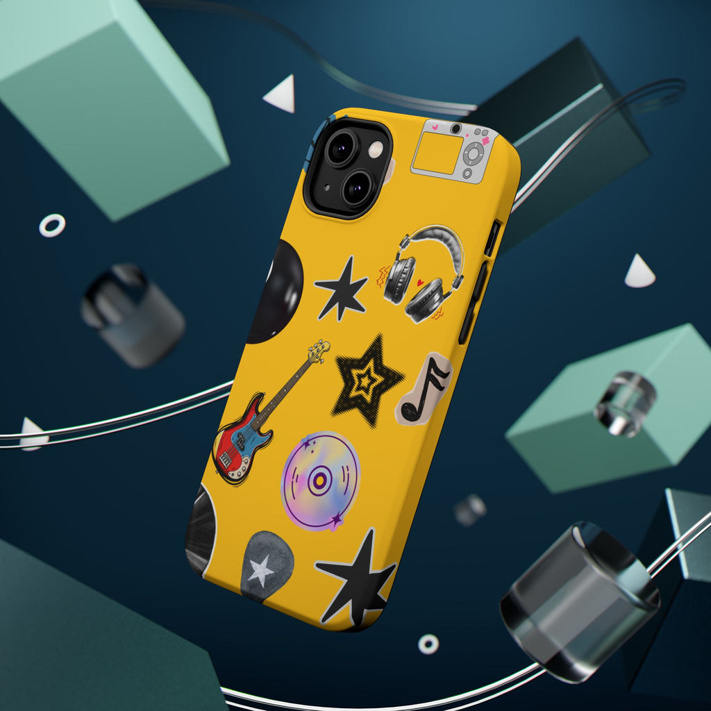 Yellow Music Icons MagSafe Phone Case
