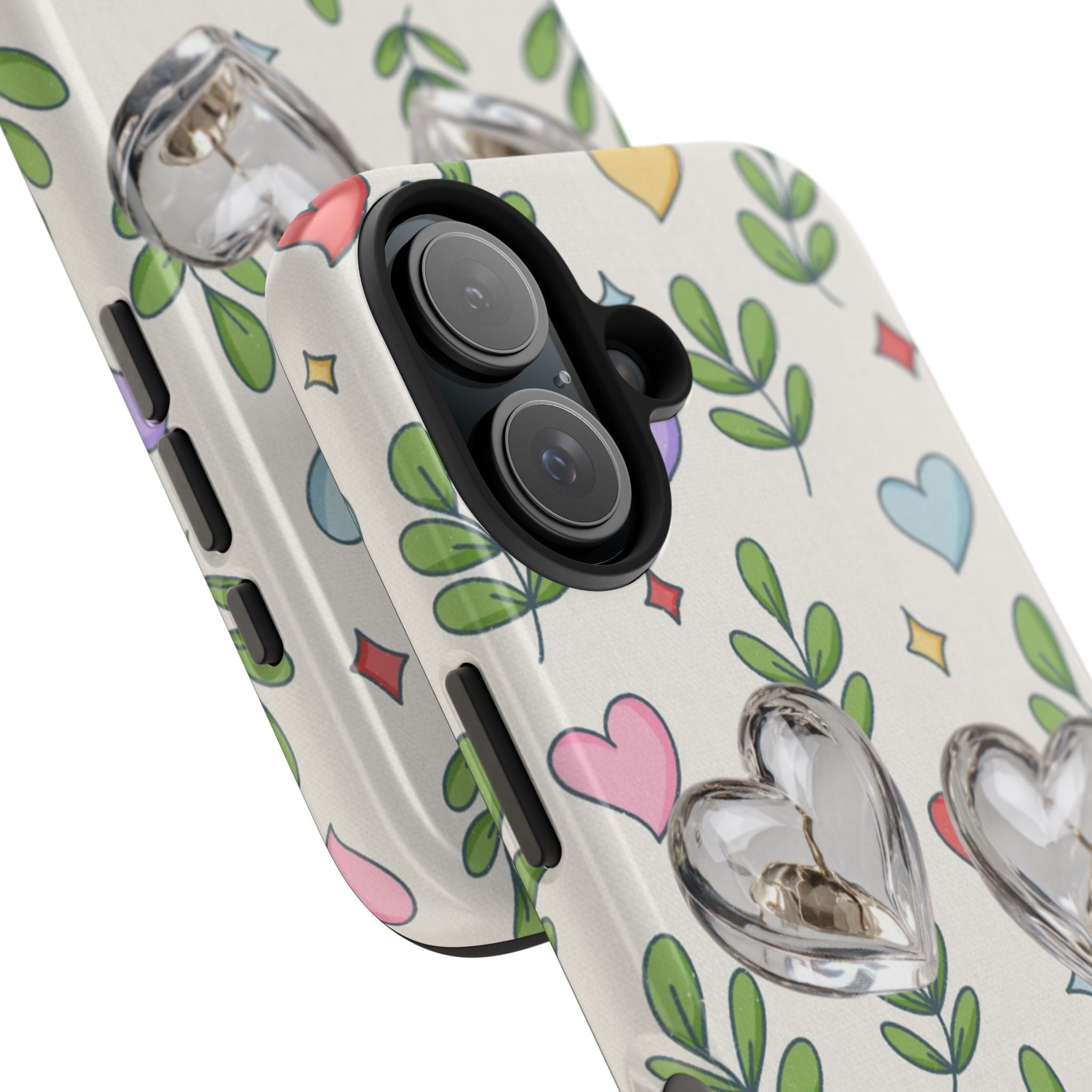Floral Hearts Tough Phone Case