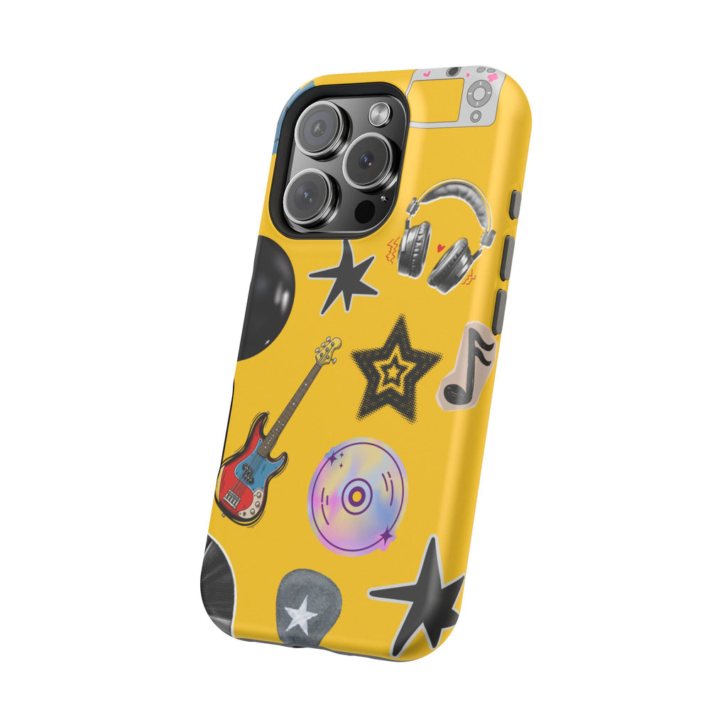 Yellow Music Icons MagSafe Phone Case