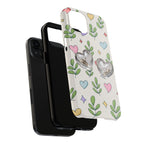 Floral Hearts Tough Phone Case