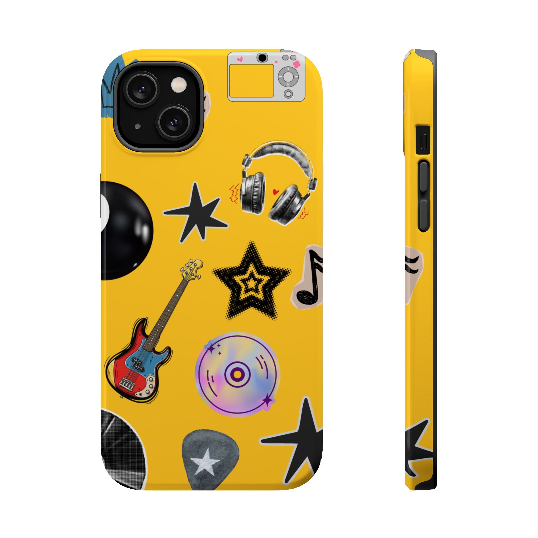 Yellow Music Icons MagSafe Phone Case