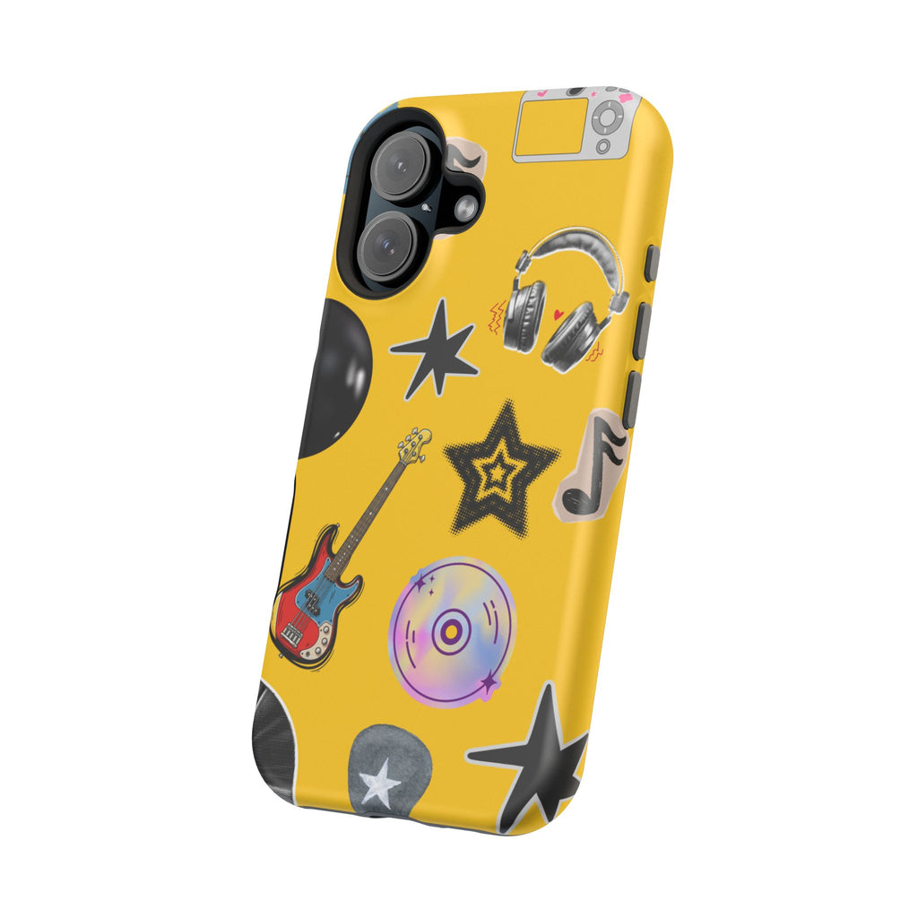 Yellow Music Icons MagSafe Phone Case