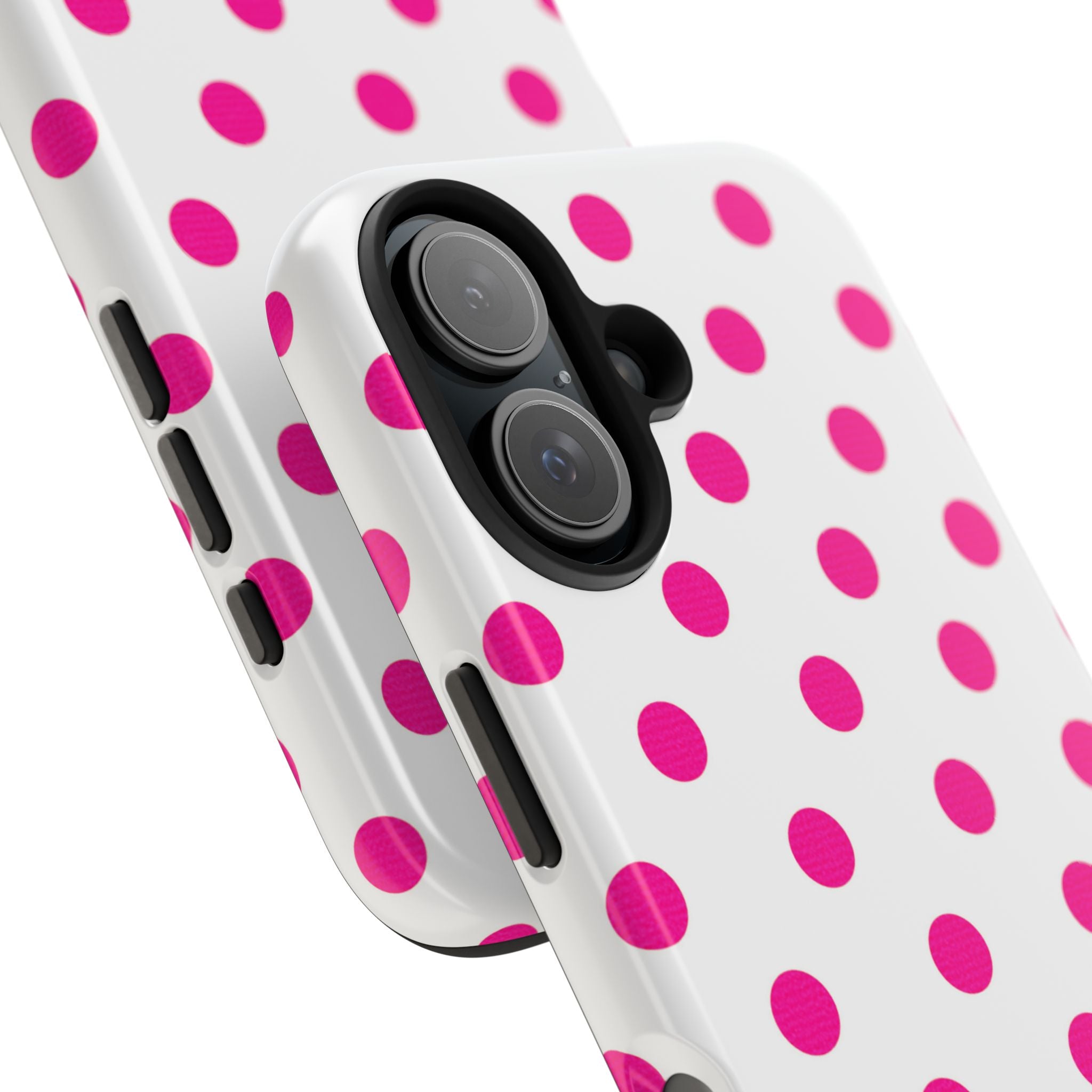 Pink & White Polka Dot Tough Phone Case