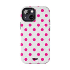 Pink & White Polka Dot Tough Phone Case
