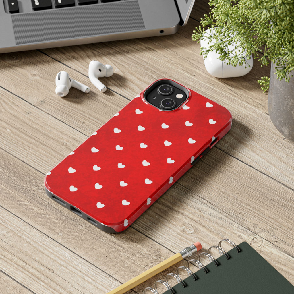 I’m Yours Red Heart Pattern Tough Phone Case