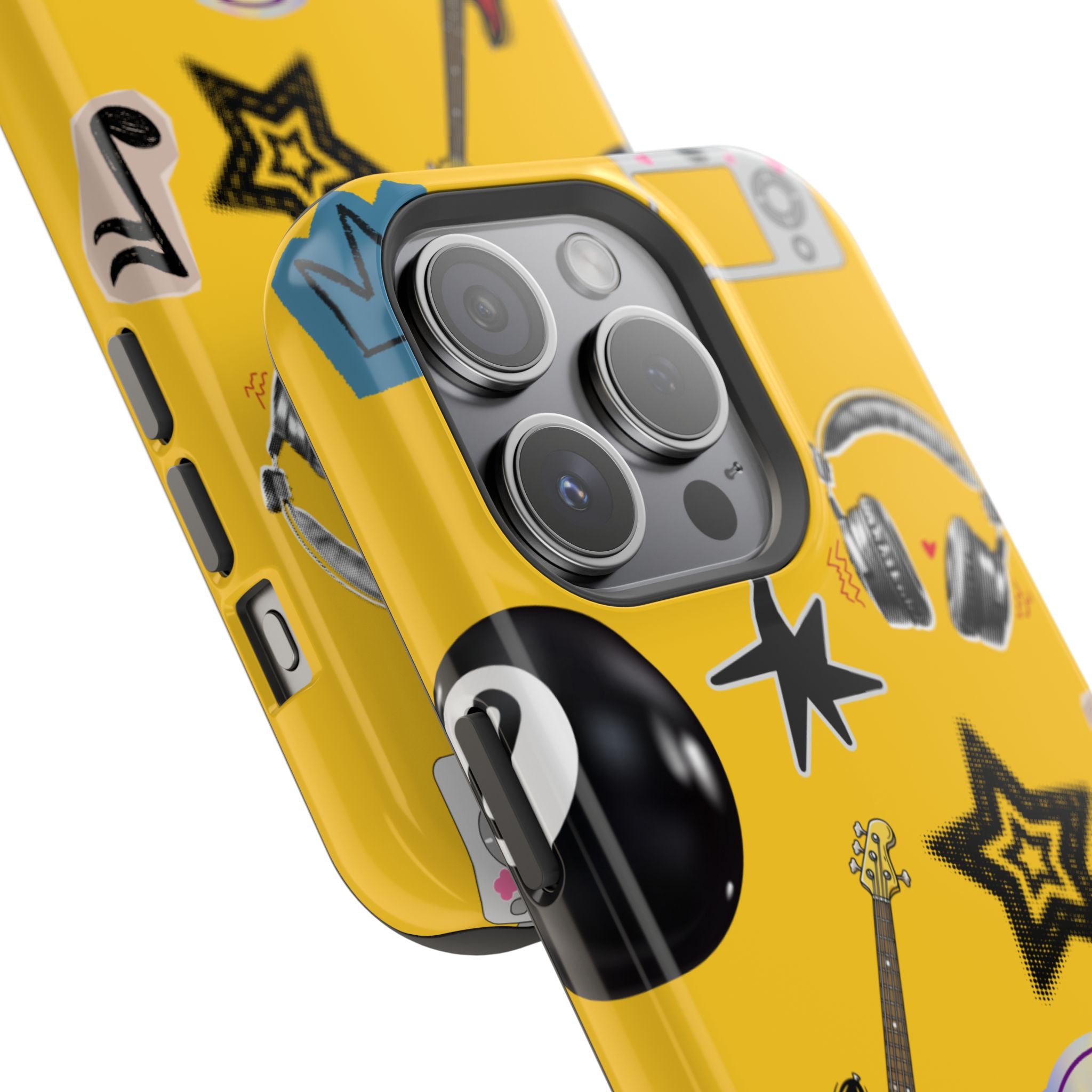 Yellow Music Icons MagSafe Phone Case
