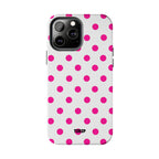 Pink & White Polka Dot Tough Phone Case
