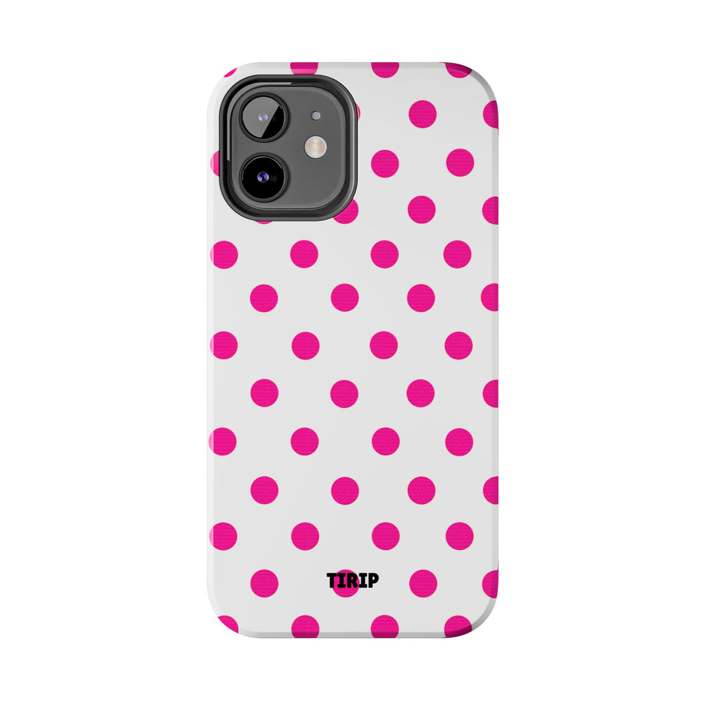 Pink & White Polka Dot Tough Phone Case