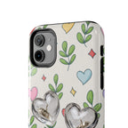 Floral Hearts Tough Phone Case