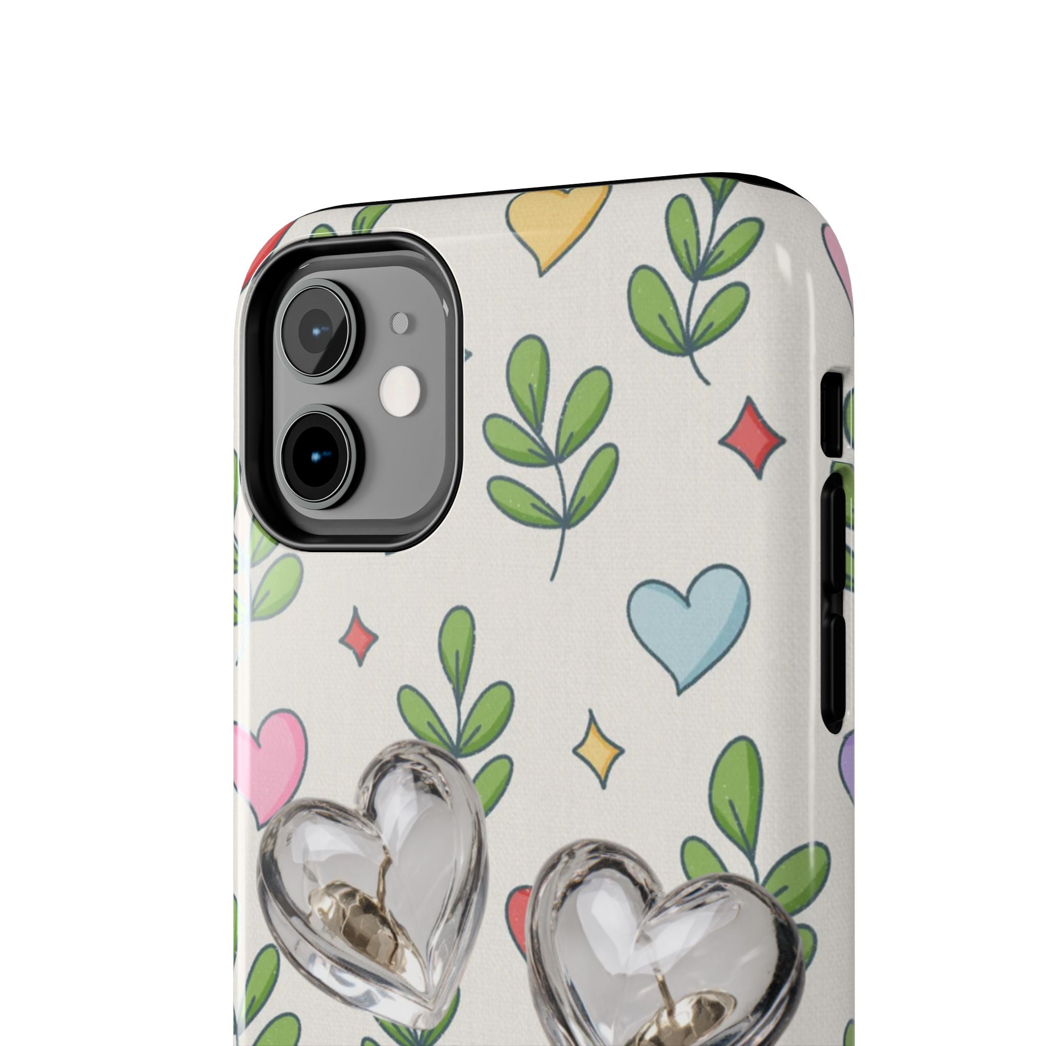 Floral Hearts Tough Phone Case