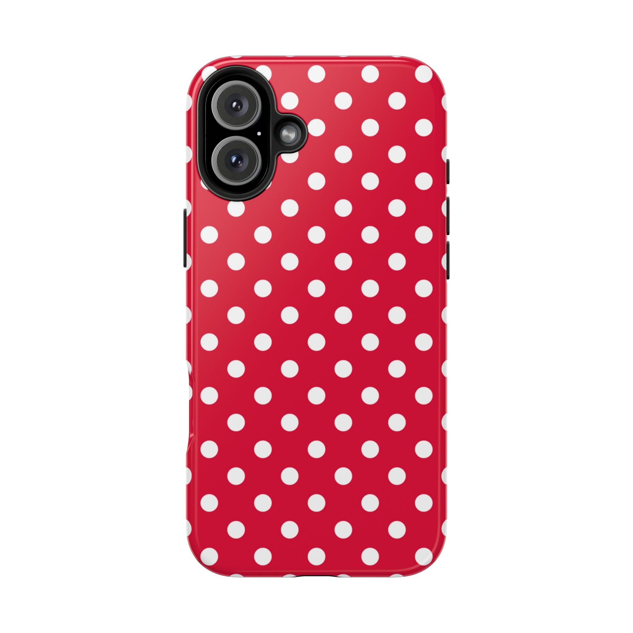 Red & White Polka Dot Tough Phone Cases