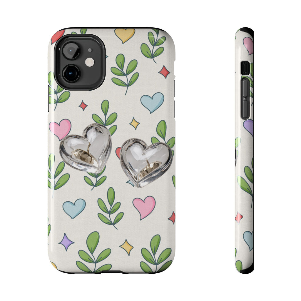 Floral Hearts Tough Phone Case
