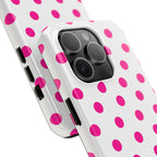 Pink & White Polka Dot Tough Phone Case