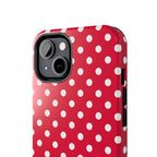 Red & White Polka Dot Tough Phone Cases