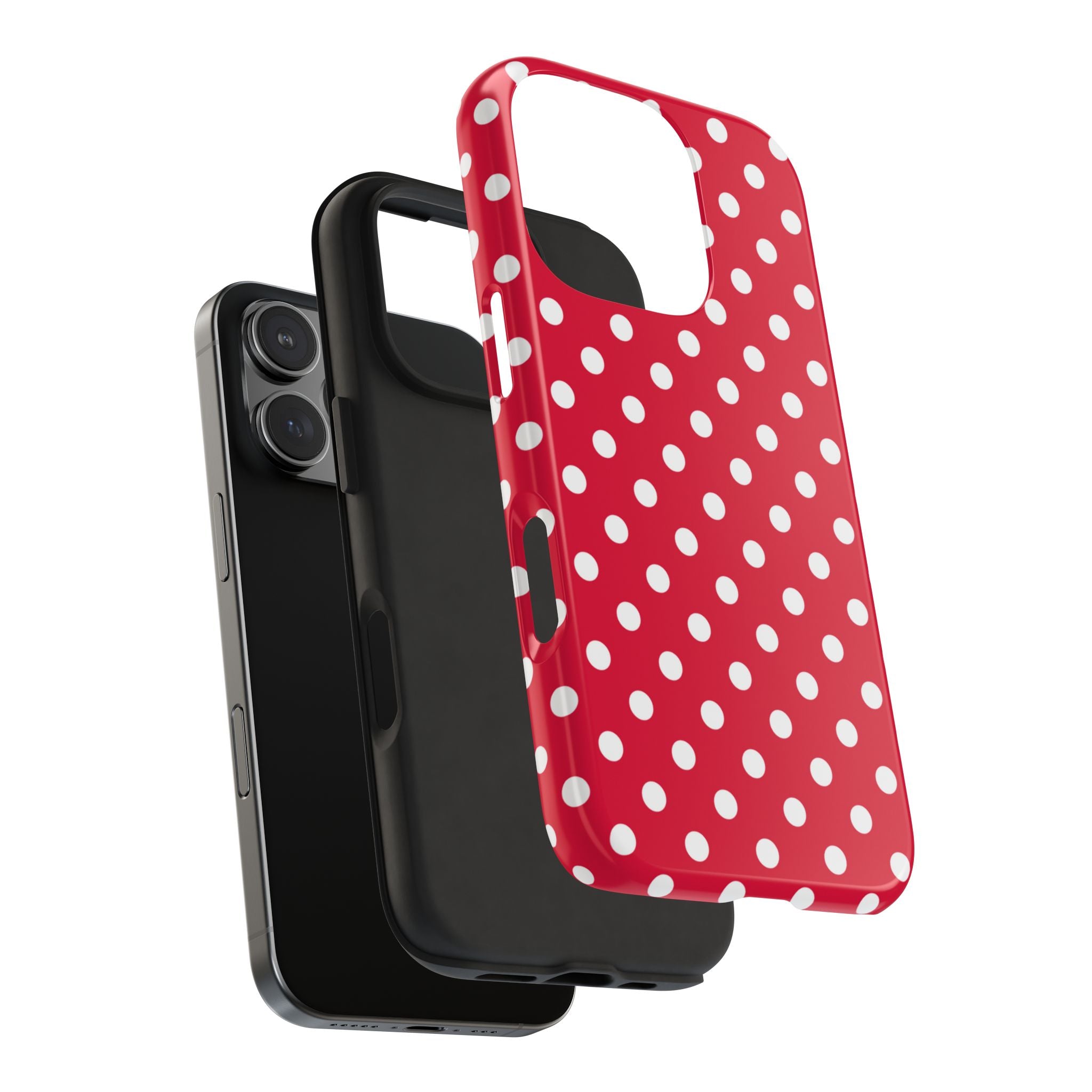 Red & White Polka Dot Tough Phone Cases