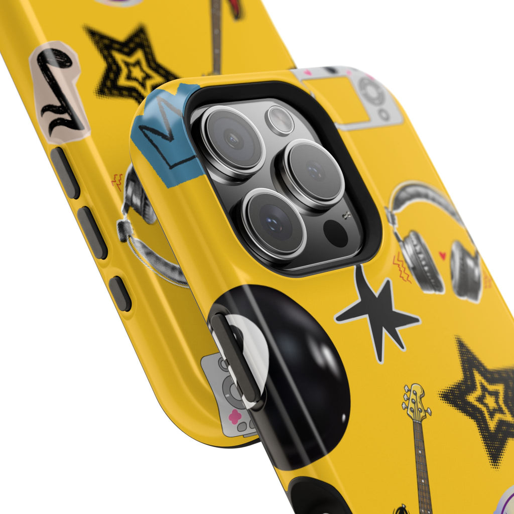 Yellow Music Icons MagSafe Phone Case