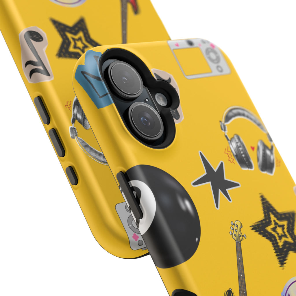 Yellow Music Icons MagSafe Phone Case
