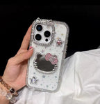 Kitty Mirror Bling 3D Stars Phone Case