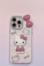 3D Kitty Phone Case Bling