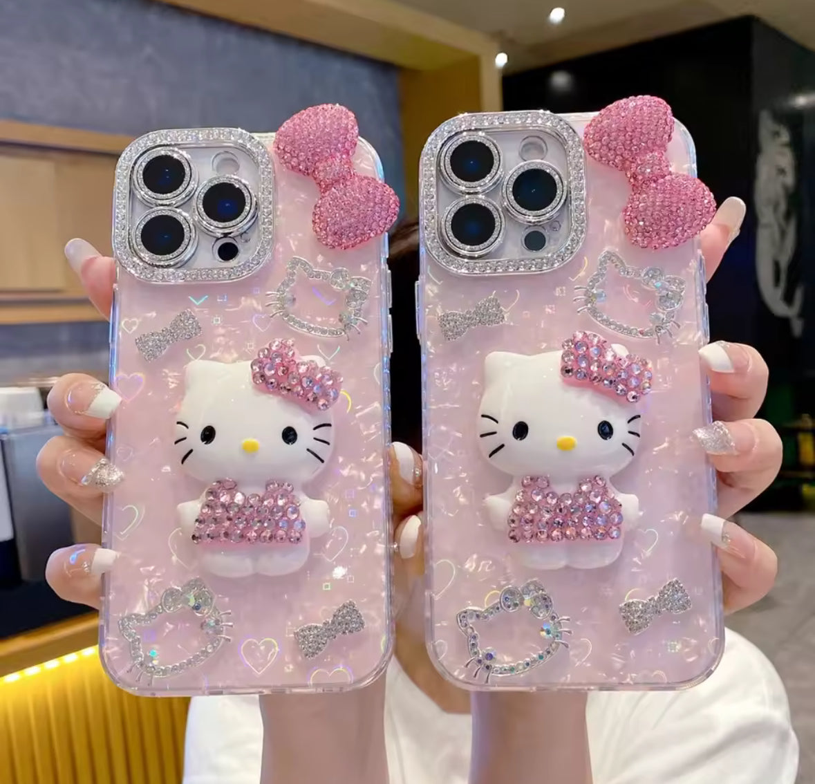 3D Kitty Phone Case Bling