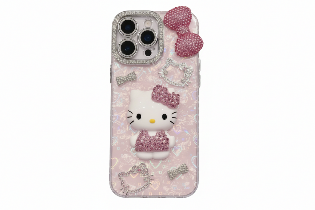 3D Kitty Phone Case Bling